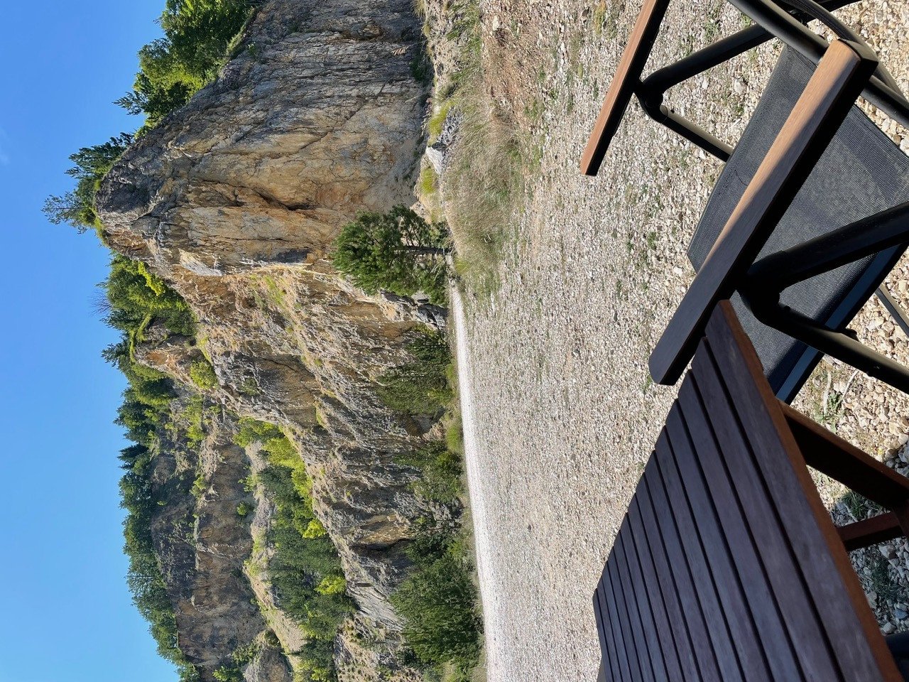 Breakfast with mountain view